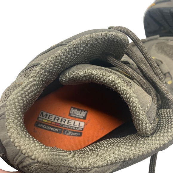 Merrell Vibram Gore-Tex Hiking Boots Olive Khaki Waterproof Trail Shoes 8 - Picture 10 of 15